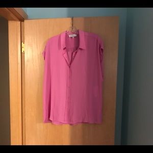 Pink Silk Blouse size XL